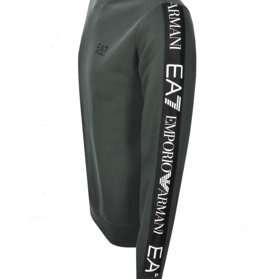 Alternative Image for ProductEA7 Emporio Armani Taped Logo Sweatshirt Khaki3